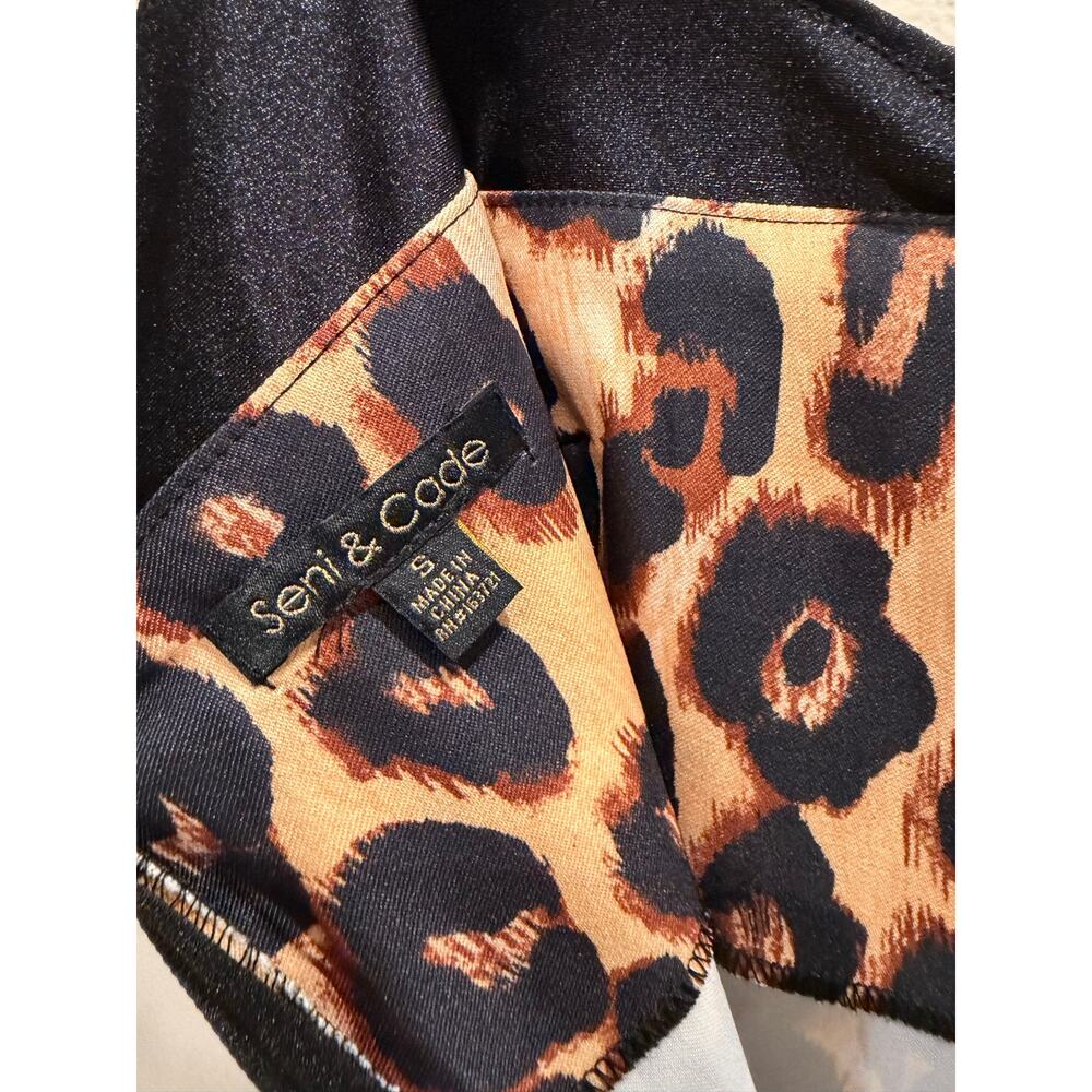 New Seni & Cade leopard print rhinestone dress sz Small - Picture 7 of 7
